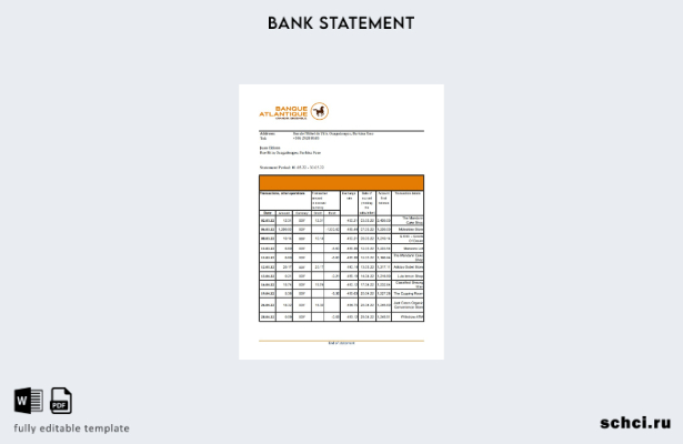 цифровая загрузка шаблона Excel банковской выписки Burkina Faso Banque Atlantiqu